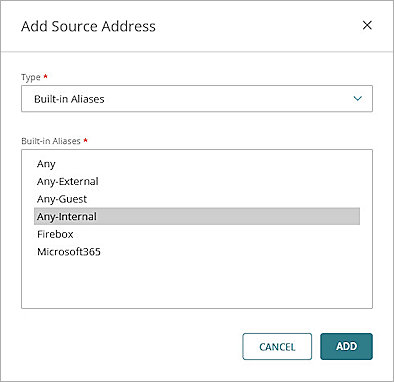 Screenshot of Cloud-Firebox, Configure Outbound Policy 4